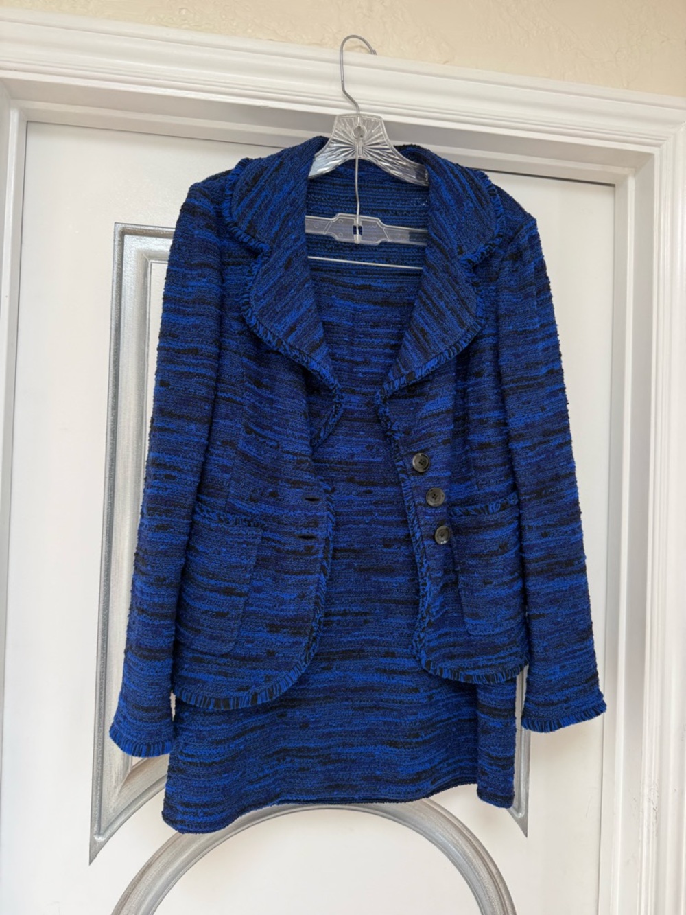 St John’s Blue Womens Knit Blazer Jacket.